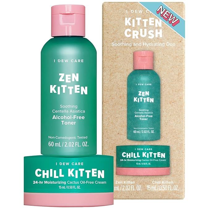 I DEW CARE Kitten Crush | Toner and Moisturizer Set | Korean Skincare Facial Treatment Gift | Veg... | Amazon (US)