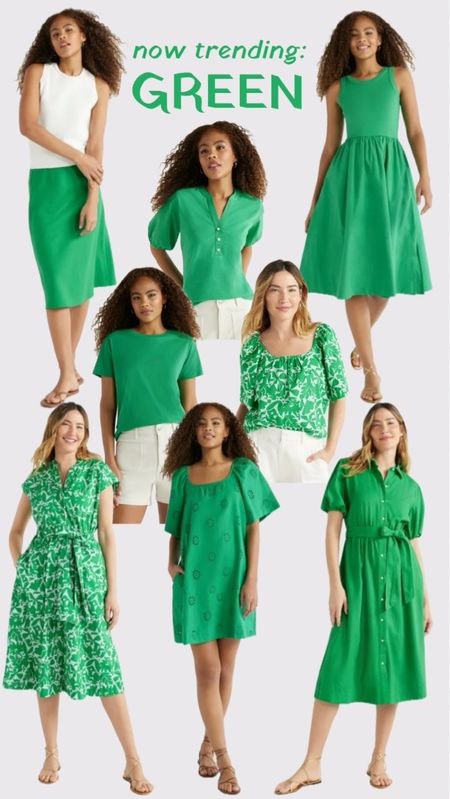 Now Trending: GREEN!💚 Green is classic for spring and summer, so I rounded up some cute green outfits for you from Walmart! Price start under $10, and all styles come up to size XXL. Each look comes in multiple colors if you don’t prefer green, too! 
………………………………
spring dress summer dress midi dress floral dress eyelet dress tie waist dress shirt dress puff sleeve dress ballet dress anthropologie dress dupe Anthropologie dupe madewell dupe tank top free tee t shirt under $20 best tee under $20 best tee under $10 mom uniform wedding guest dress plus size dress dress with sleeves tank dress free people dress dupe fp dress dupe fp dupe free people dupe summer shorts spring top satin skirt midi skirt casual wedding guest dress summer wedding dress spring wedding dress baby shower dress wedding shower dress bridal shower dress walmart new arrivals walmart finds work dress modest dress button down dress 

#LTKworkwear #LTKfindsunder50 #LTKwedding