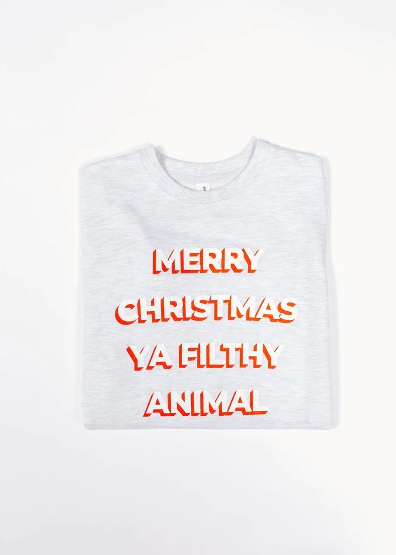 Ya Filthy Animal Sweatshirt - Grey | Alice & Wonder