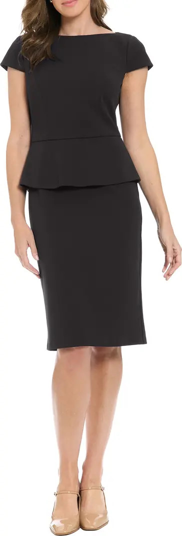 London Times Cap Sleeve Peplum Sheath Dress | Nordstromrack | Nordstrom Rack