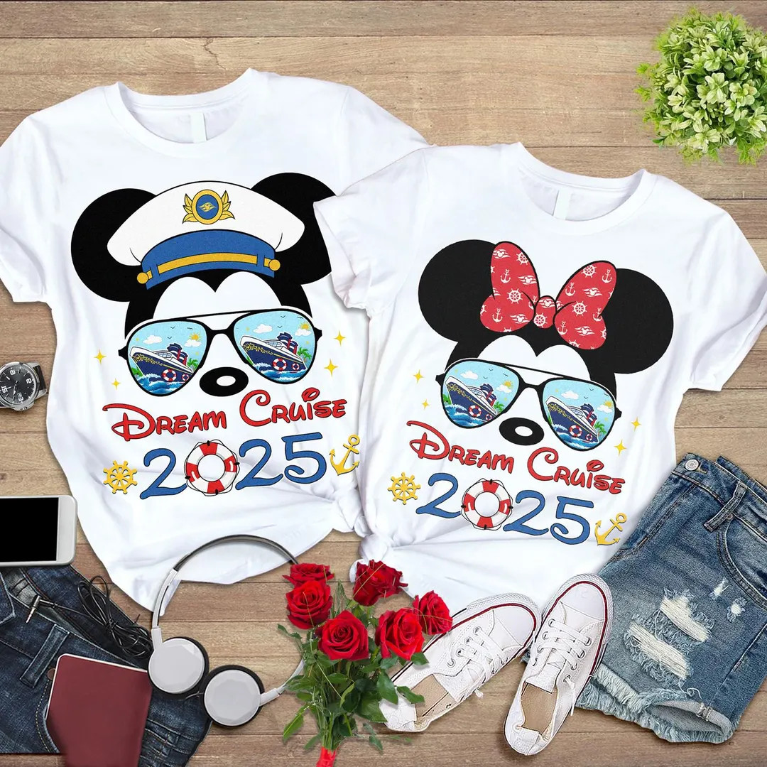 Disneyland Dream Cruise 2025 Shirt, Disneyland Mickey Minnie Couple Dream Cruise Shirt, Disneylan... | Etsy (US)