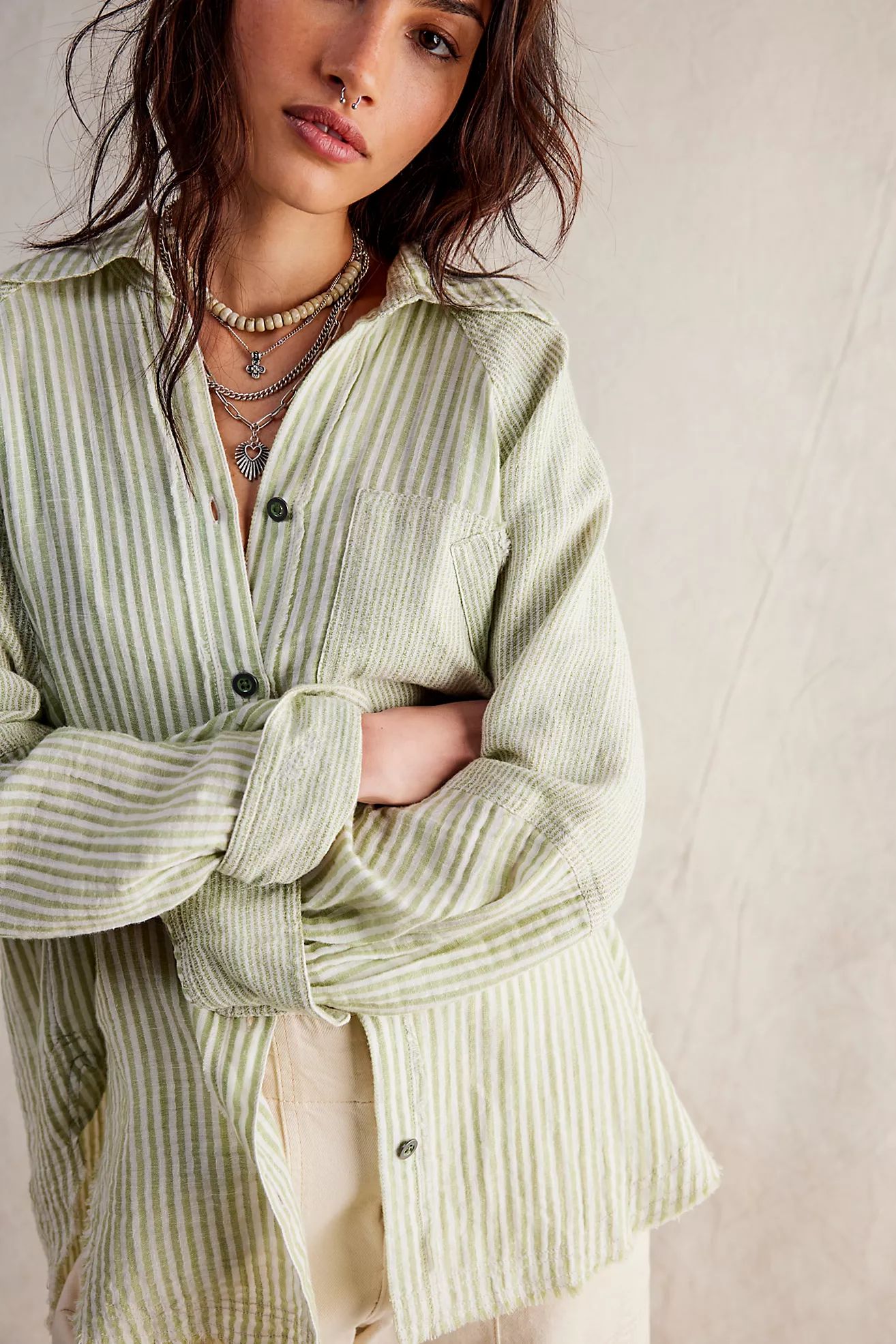 We The Free Indigo Skies Stripe Shirt | Free People (Global - UK&FR Excluded)