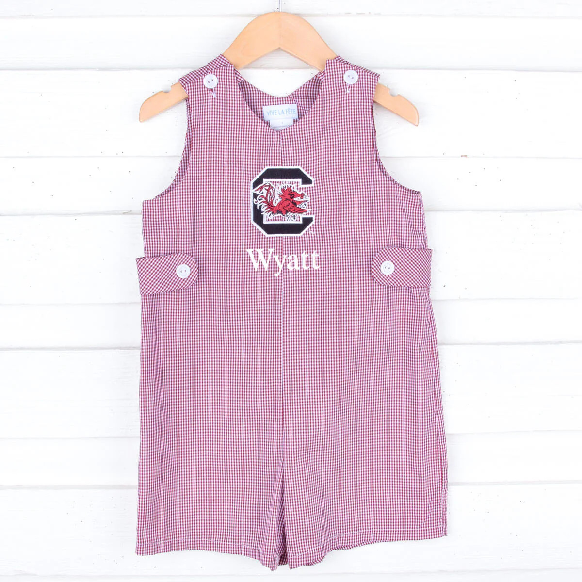 South Carolina Embroidered Maroon Jon Jon | Classic Whimsy