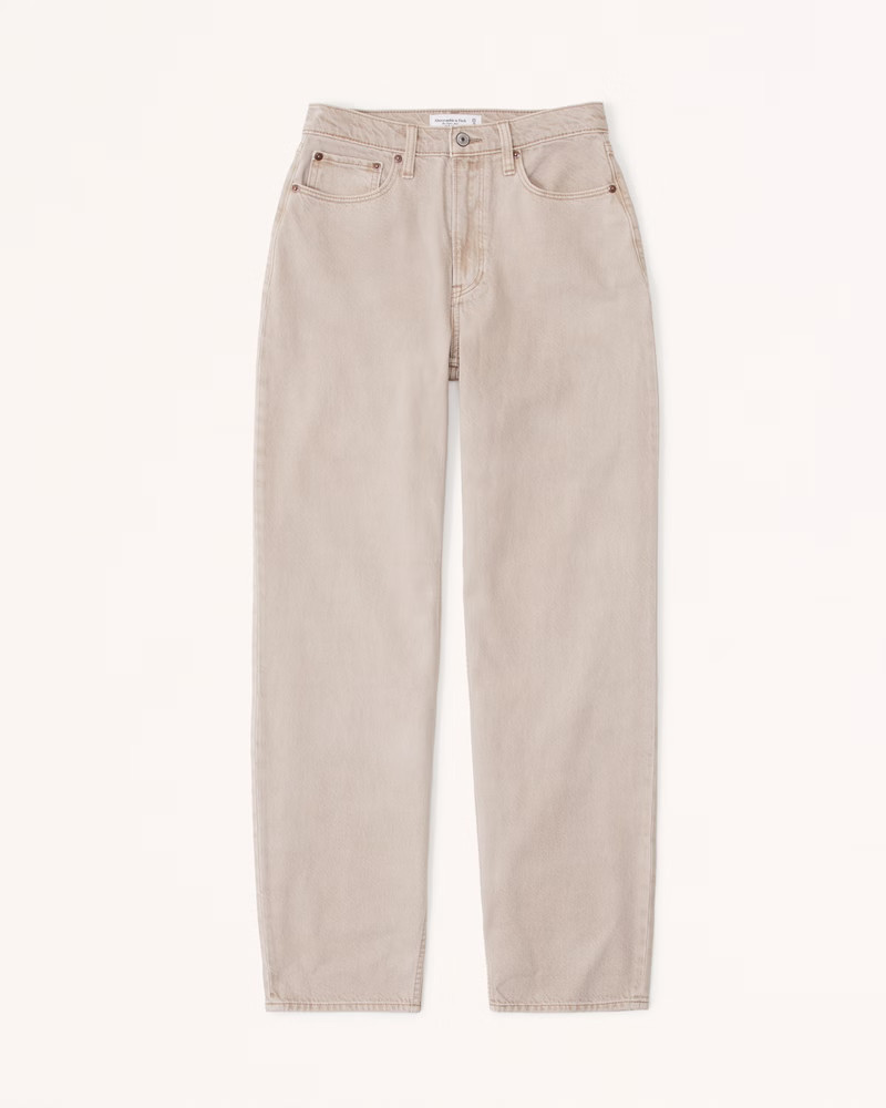 Curve Love High Rise Taper Jean | Abercrombie & Fitch (US)