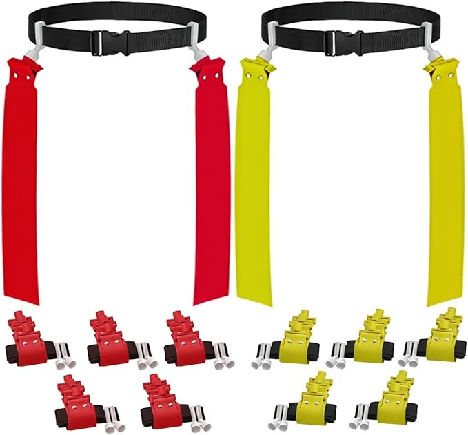 Trained 10 Man Flag Football Belts, 10 Player Adjustable Flag Football Set for Sports Teams, Trai... | Amazon (US)