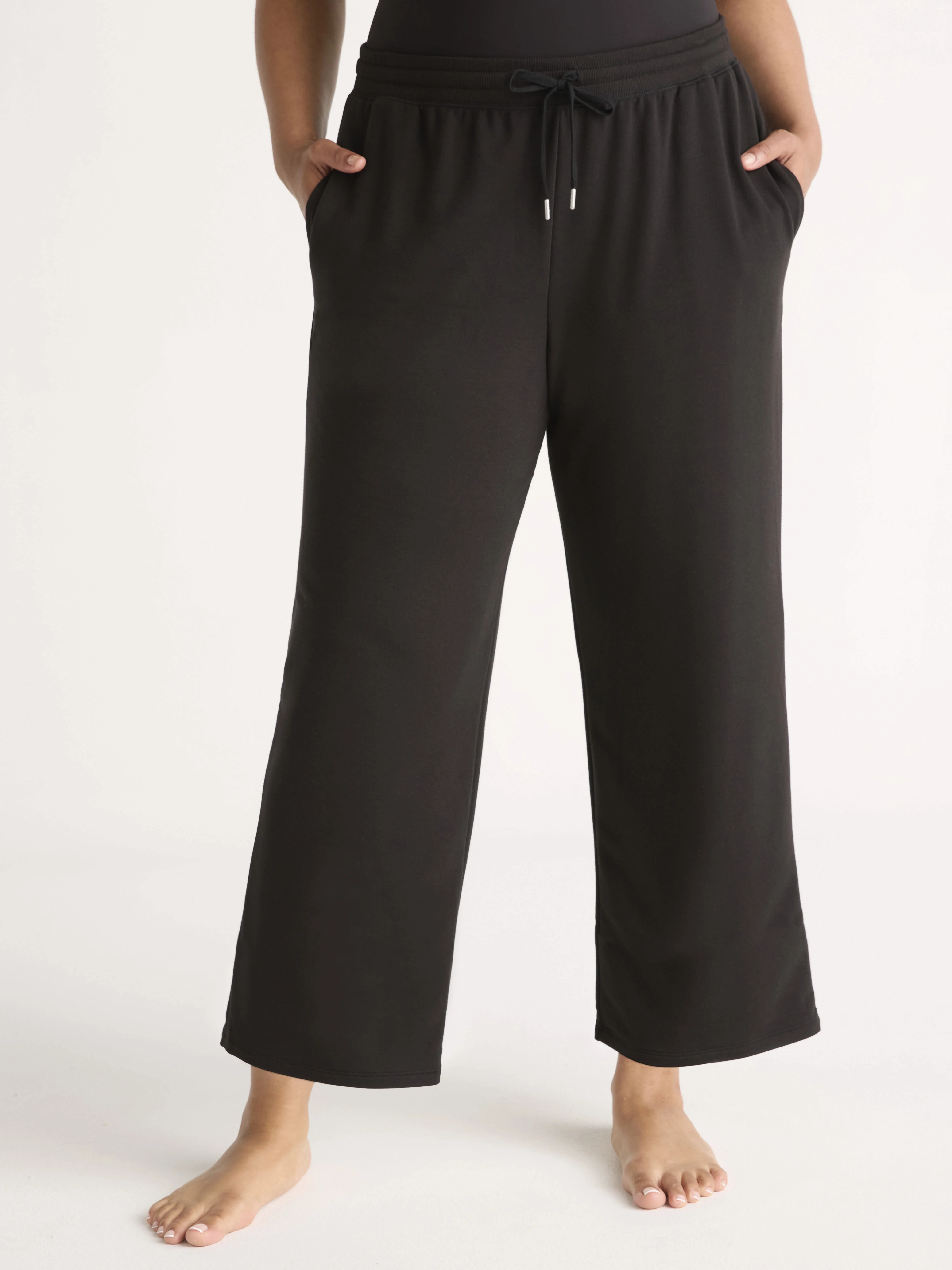 Joyspun Women's French Terry Capri Sleep Pants, 25'' Inseam, Sizes XS-3X | Walmart (US)