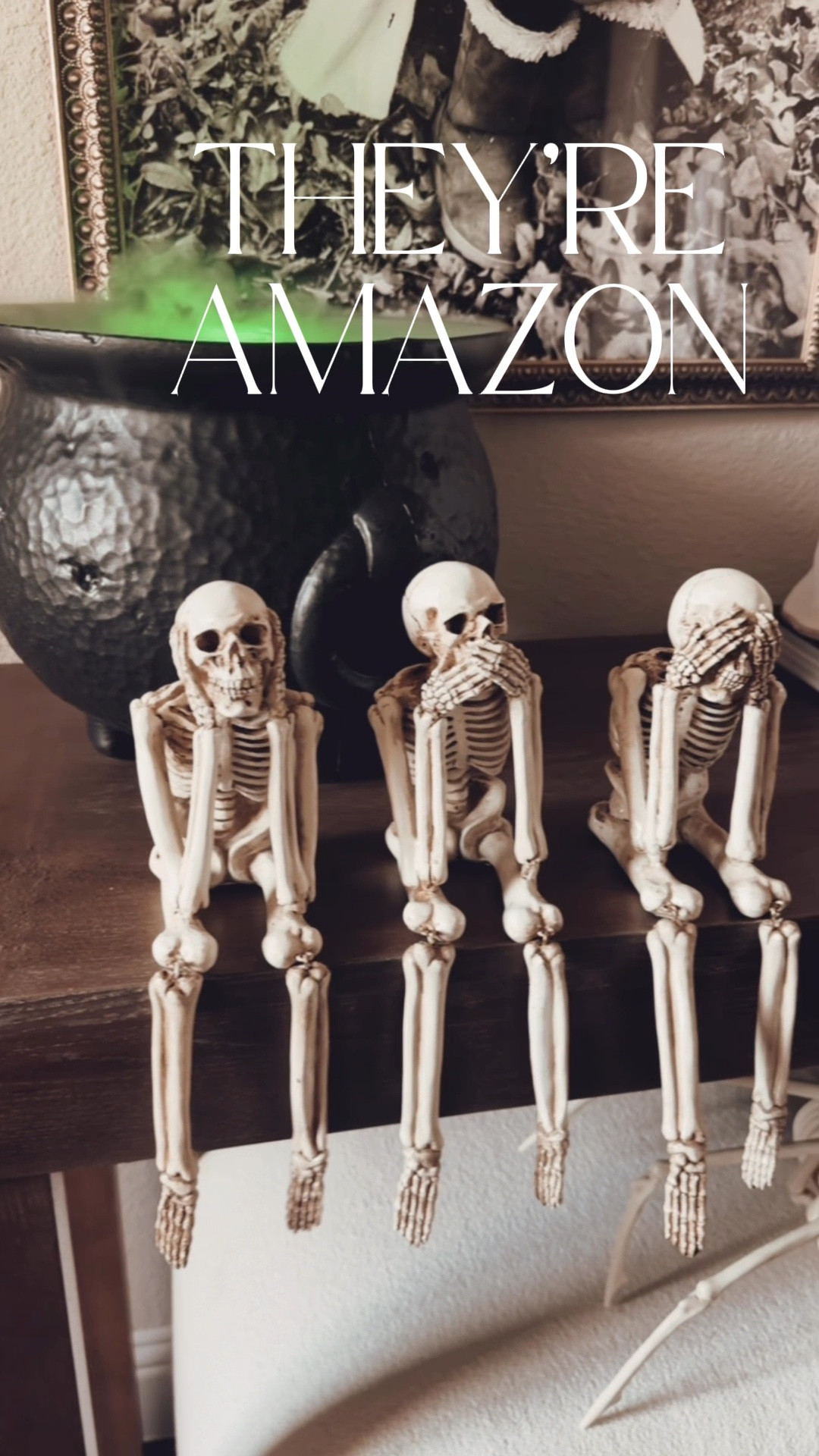 I love this spooky Skeleton trio!! They look high end expensive but were an Amazon find!! Perfect for an elevated Halloween look!! 

#LTKHome #LTKHalloween #LTKVideo