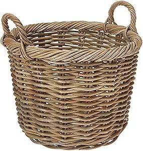 Amazon.com: Kouboo Kobo Rattan Round Planter, Gray Decorative Storage Basket : Patio, Lawn & Gard... | Amazon (US)