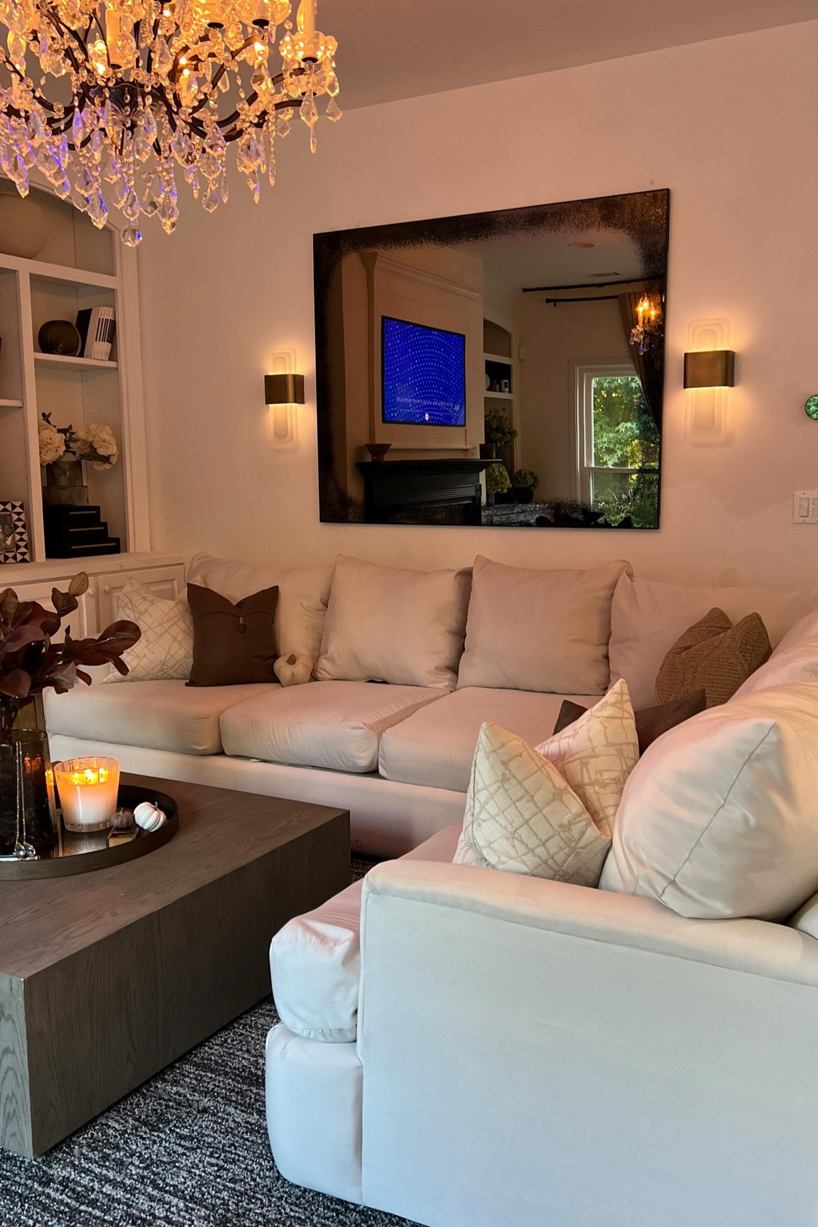 Evening glow ✨🍂 I am so ready for fall 🤎

Just wanted to say hi 👋🏽 hope you’re doing well and had a wonderful day so far.

#RelaxingInStyle 
#HomeSweetHome 
#LivingRoomVibes 
#CozyNook 
#HomeDecorInspo 
#SereneSpaces 
#ChicLiving 
#InteriorInspiration 
#ComfortableLiving 
#HomeSerenity

#LTKSeasonal #LTKHome #LTKxNSale