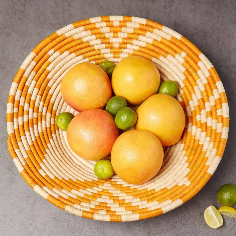 Home and Kitchen, Decorative Bowl, Fruit Basket, Coffee Table Tray, Entryway Key Holder, Wicker, ... | Amazon (US)
