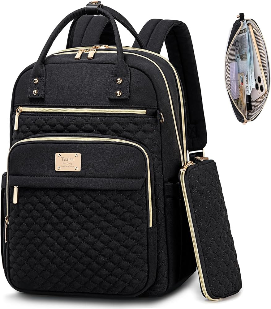 Laptop Backpack for Women,15.6 Inch Laptop Backpack for Work,Water Resistant Travel Backpack,Coll... | Amazon (US)