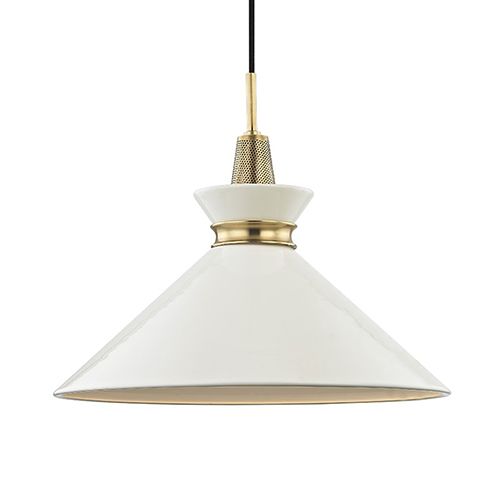 Kiki Aged Brass 1-Light 18-Inch Pendant | Bellacor