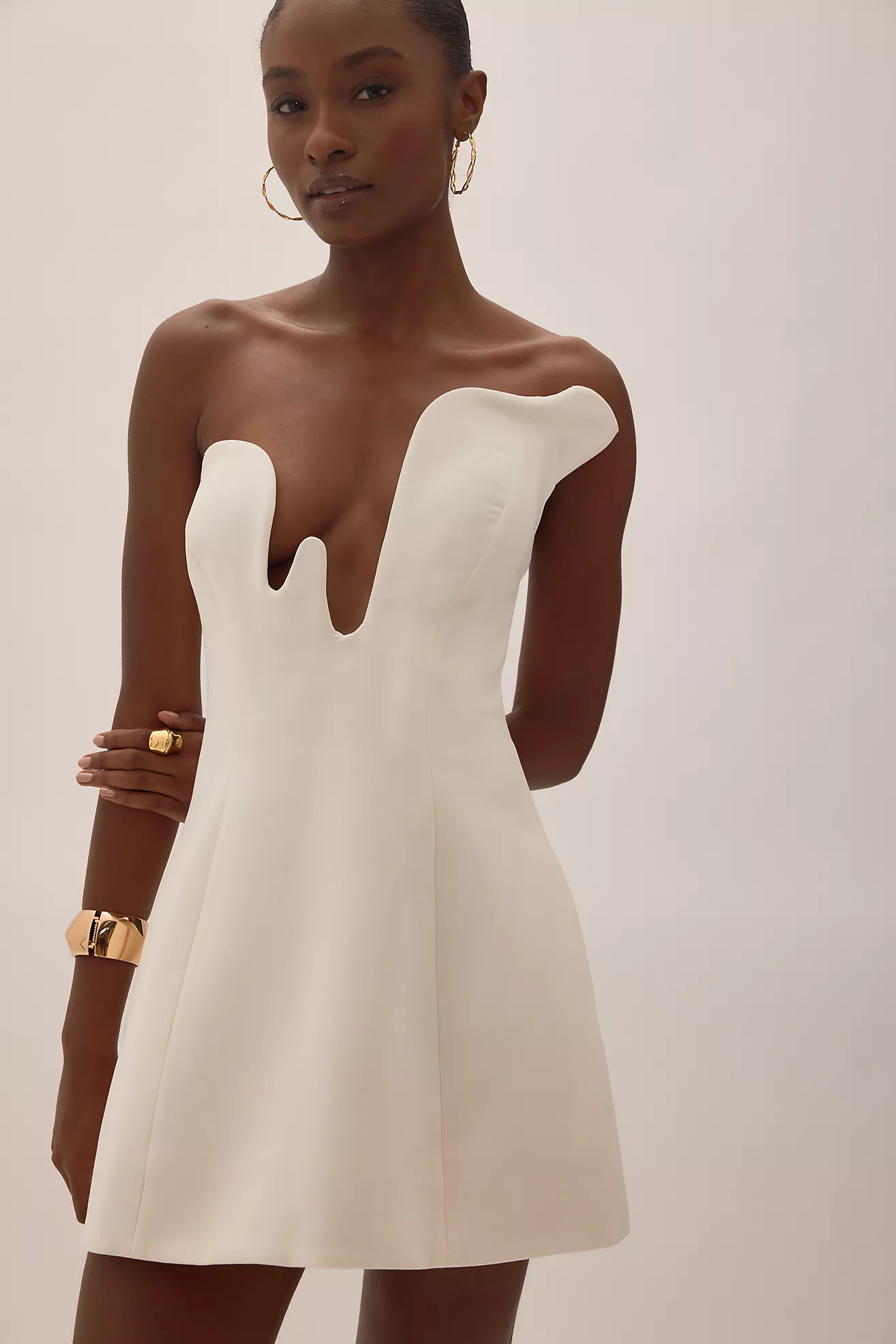Bardot Rosalyn Strapless Plunge Mini Dress | Anthropologie (UK)