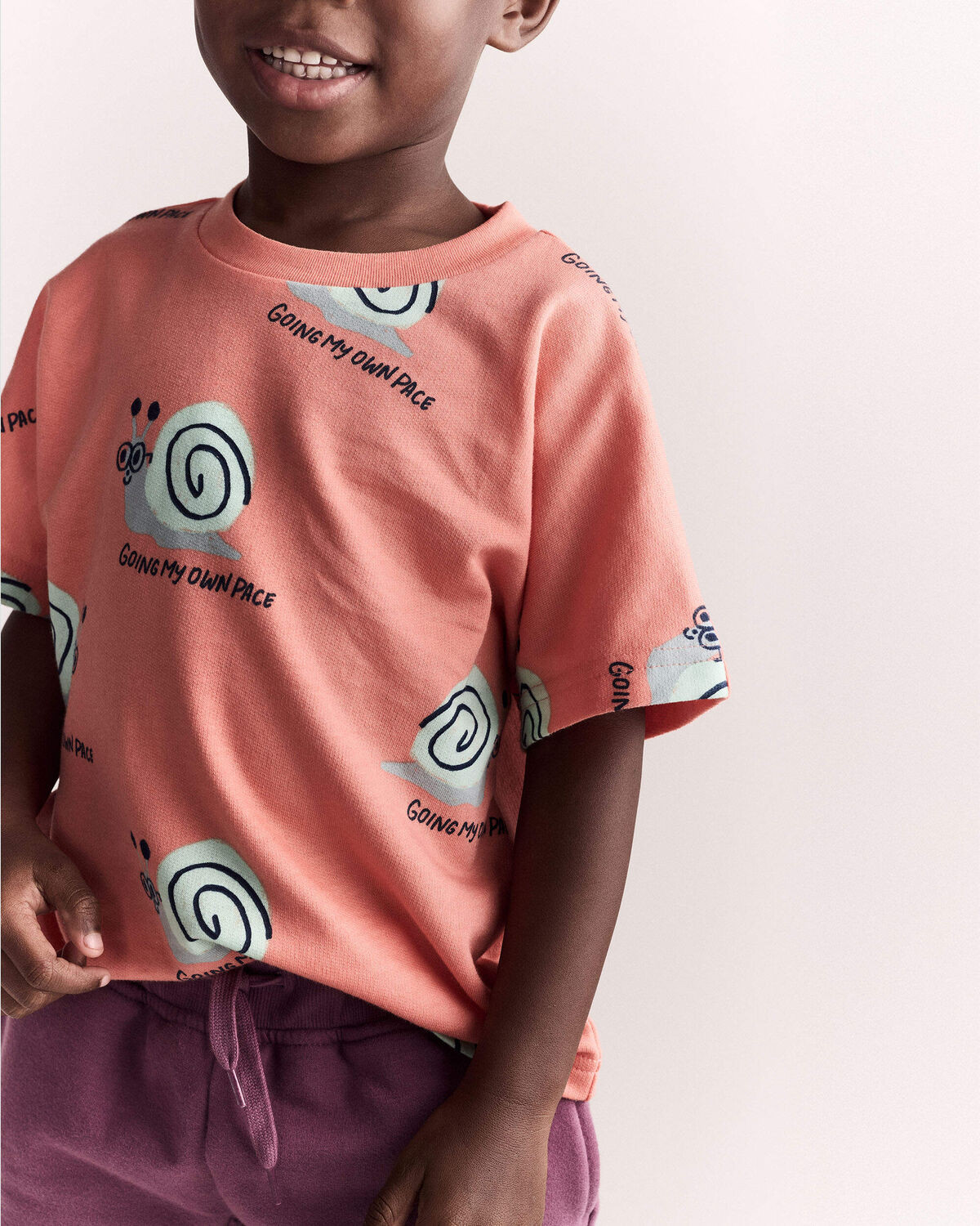 Toddler Boy Snail Dolman Tee - Orange | Carter's Inc