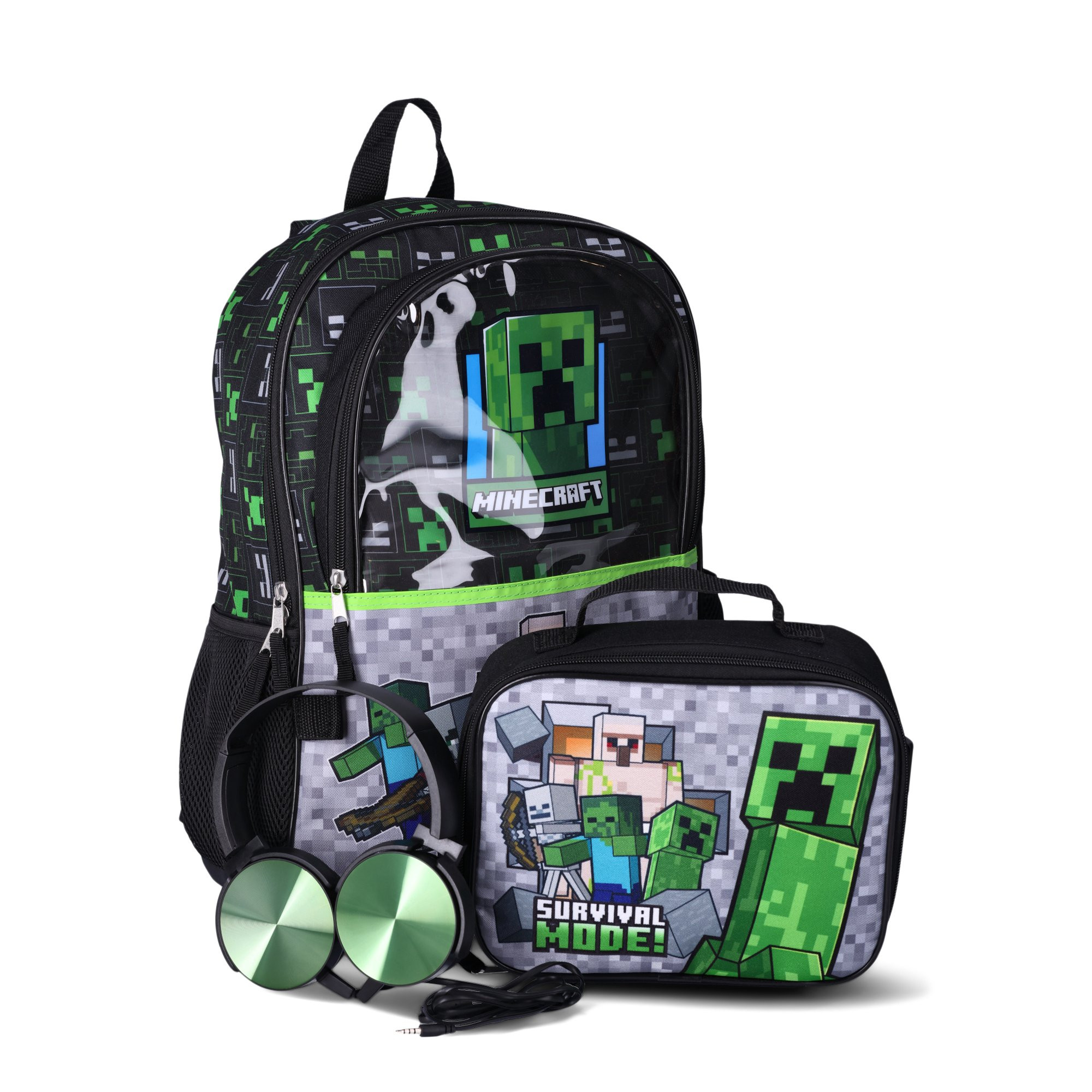 Minecraft Boys’ Laptop Backpack Set, 3-Piece - Green - Walmart.com | Walmart (US)