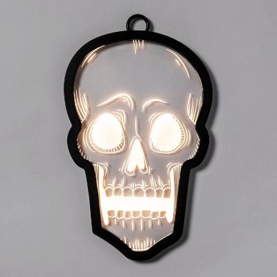 LED Skull Etched Acrylic Halloween Lighted Sign - Hyde & EEK! Boutique™ | Target