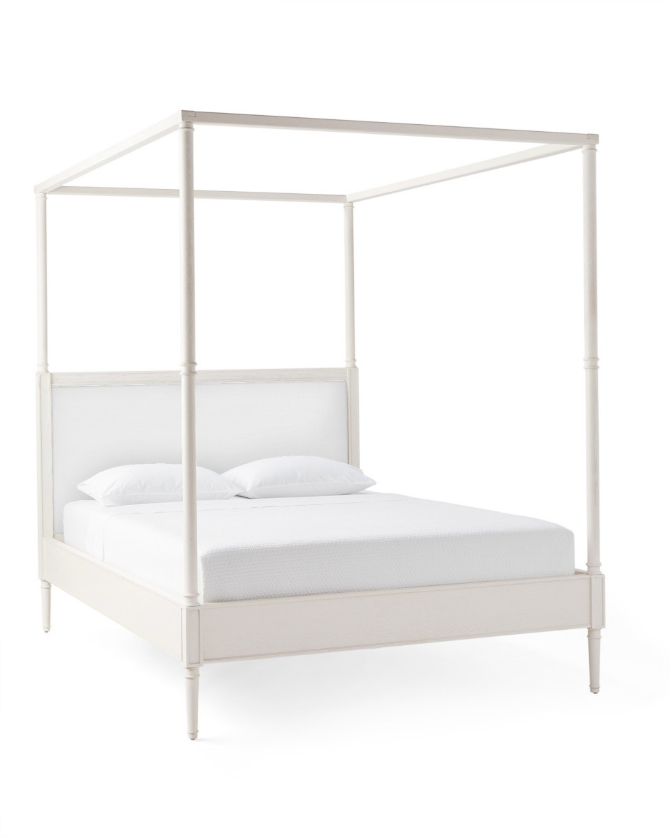 Bridgeway Four Poster Bed - Washed White | Serena and Lily