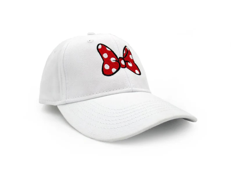 Minnie Mouse Bow Embroidered Hat | Adult and Kids Unstructured Disney Hat - Etsy | Etsy (US)