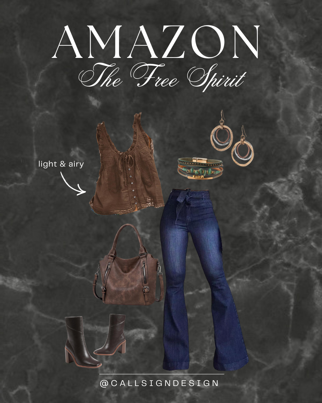 A little boho, a little western ✨🤎
Flare jeans, a flowy lace top, and western accents for that carefree vibe. Effortless, comfortable, and just a bit bold. Your go-to for easy styling days! 

 #LTKdayinmylife #LTKgrwm #LTKootd