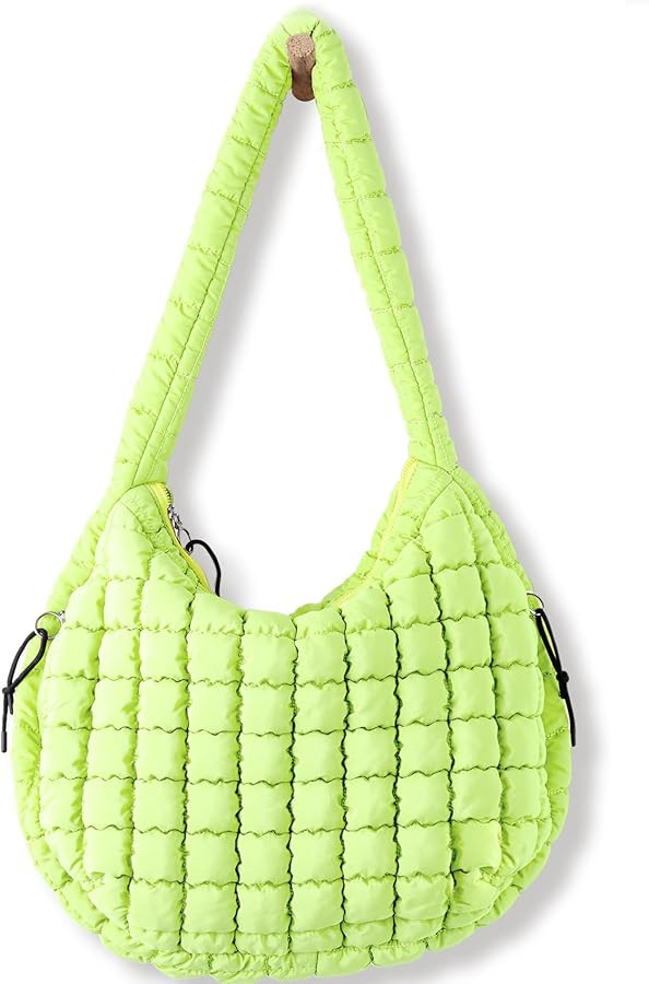 Puffer Tote Bag for Women Large Quilted Tote Bag Quilted Carryall Bag Soft Puffy Crossbody Bag Ho... | Amazon (US)