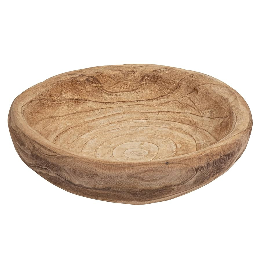 Creative Co-Op Decorative Paulownia Wood Bowl | Amazon (US)