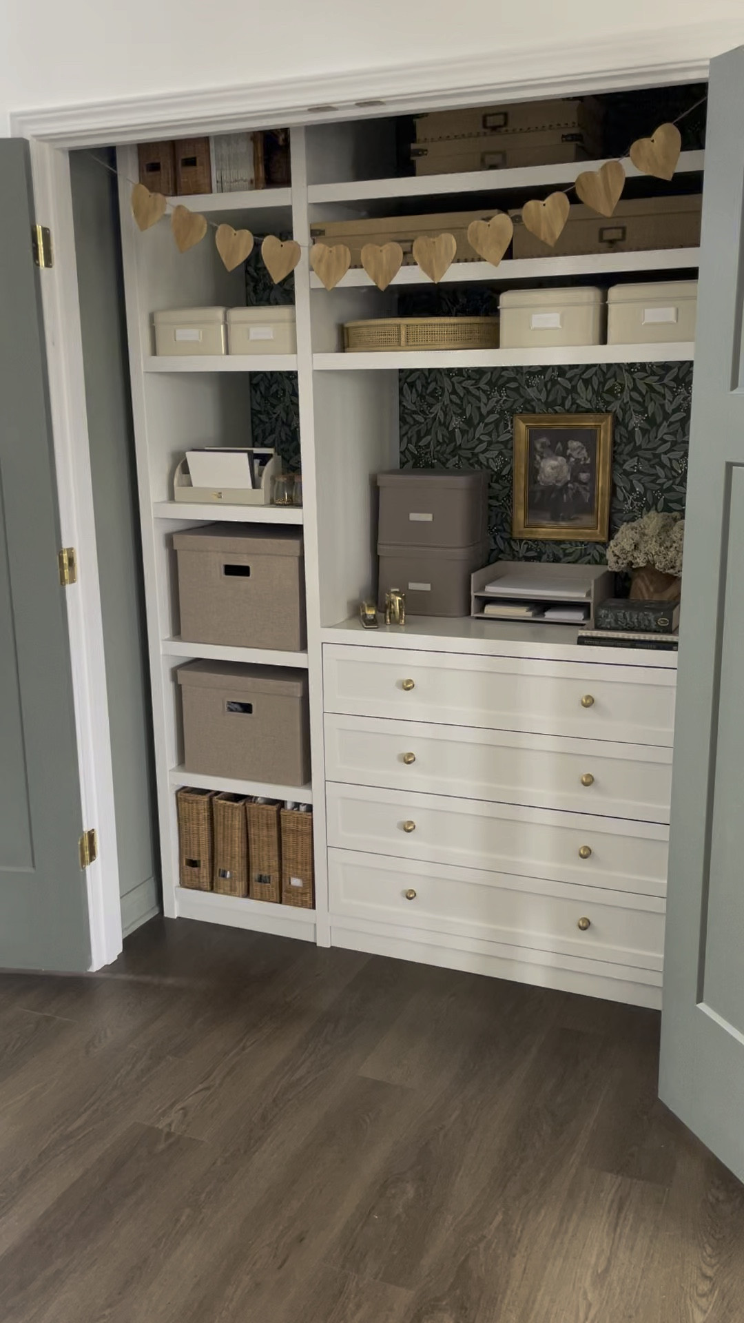 Organized closet with a little Valentine’s Day garland...

#LTKHome #LTKWatchNow #LTKSeasonal