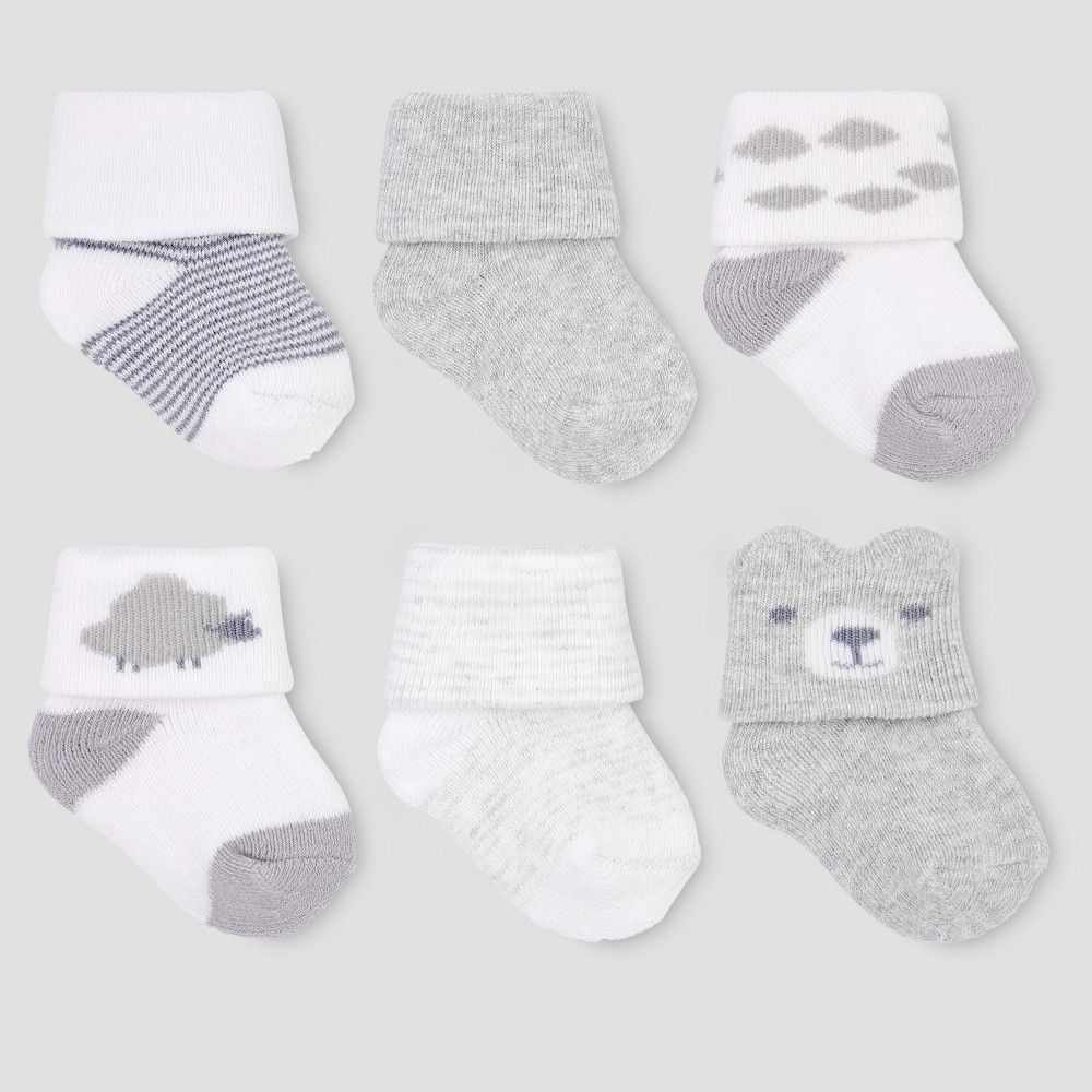 Baby Boys' 6pk Socks - Just One You made by carter's 0-3M, Multi-Colored | Target