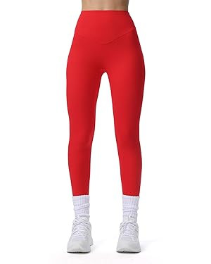 Aoxjox High Waisted Workout Breeze Leggings for Women Tummy Control Buttery Soft Yoga Pants 24"/2... | Amazon (US)