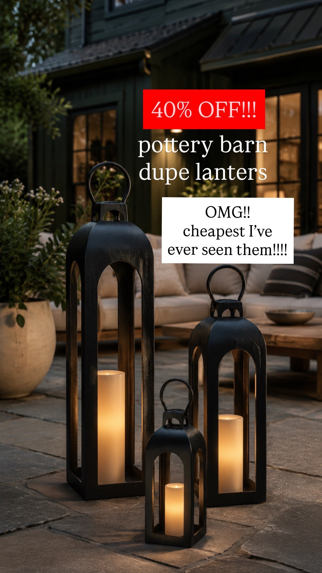 Love the texture and glow these lanterns add to a patio or porch. They have that Pottery Barn look for 62% less, with a beautiful ribbed cast aluminum design that looks  high end. Available in 29”, 22”, and 13” sizes, they’re perfect for layering together. *Prices are subject to change.

#LTKSeasonal #LTKSaleAlert #LTKdayinmylife