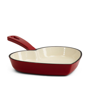9in Cast Iron Heart Fry Pan | TJ Maxx