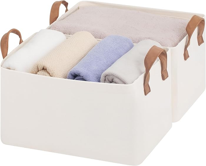 StorageWorks Closet Storage Bins, Storage Baskets for Shelves, Closet Organizers and Storage Bins... | Amazon (US)