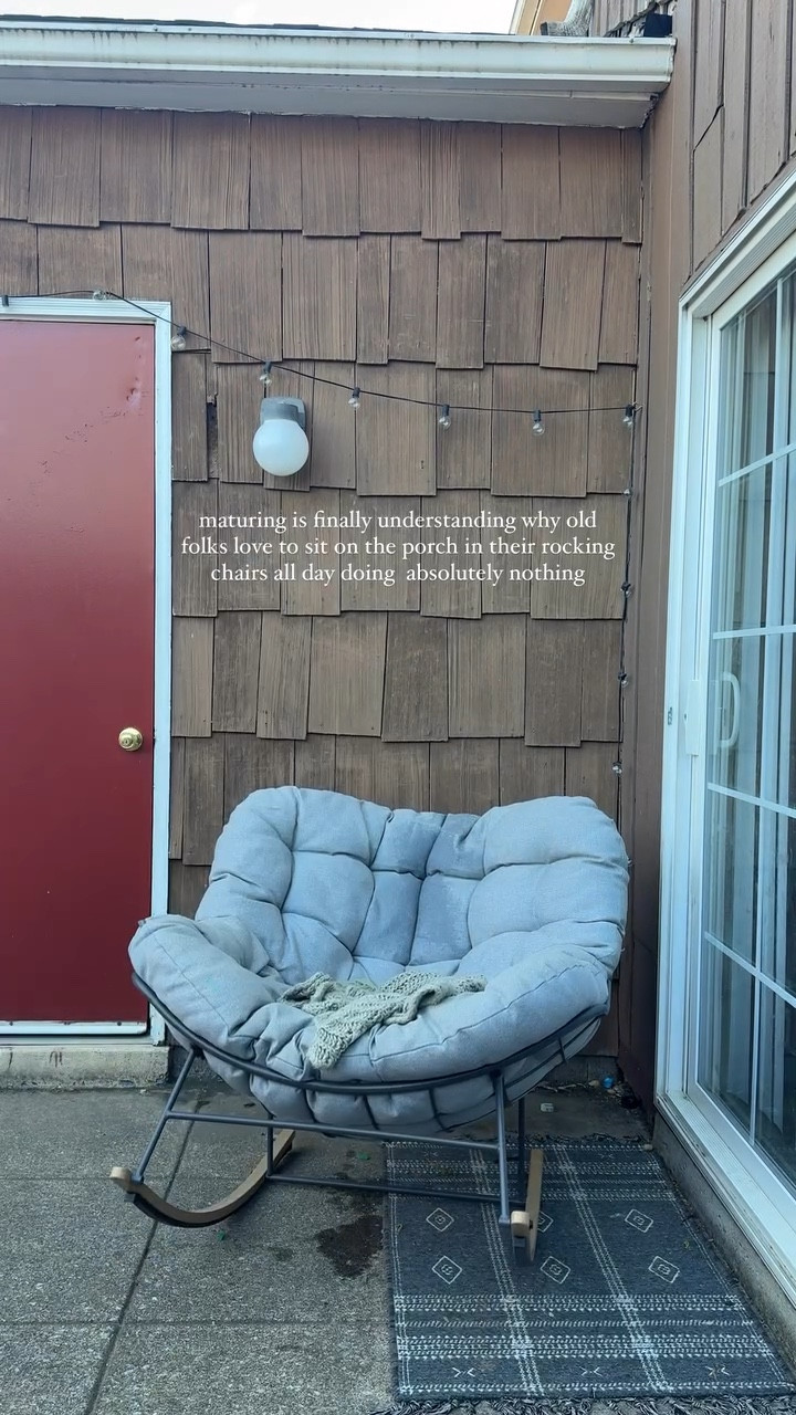 maturing is realizing the porch life was the goal all along 🤍🪑 this oversized patio rocking chair from @temu is peak comfort + main character energy✨ ad

tap this link ➞ https://app.temu.com/k/ul8wldhhiiq
or search code ⌕ dwy8837 in the temu app for extra discounts!!
〰️ Temu New App Users ONLY!

want the direct link? comment “ME” and I’ll DM it to you 💌

#TemuFinds #PatioVibes #RockingChair #ComfyLiving #PorchGoals #CozyLifestyle #HomeVibes #TemuHaul #ComfortCore #MatureIsComfy #slowliving #cozyhome

#LTKHome #LTKSummerEdit #LTKSeasonal
