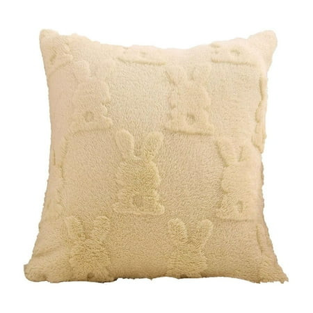 Easter Pillow 18x18 Inch Floral Bunny Plush Pillow Soft Decorative Throw Cushion for Sofa Couch Living Room Decor Spring Easter Decorations Home Accent Gifts | Walmart (US)