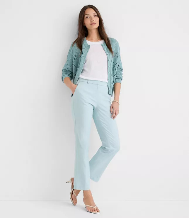 Riviera Slim Pants in Linen Blend | LOFT