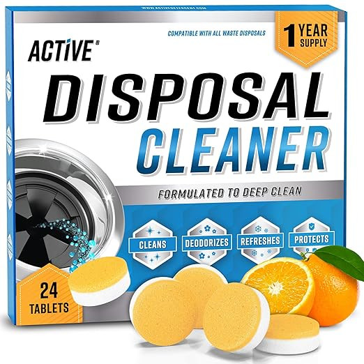 ACTIVE Garbage Disposal Cleaner Deodorizer Tablets 24 Pack - Fresh Citrus Foaming Scrub Sink and ... | Amazon (US)