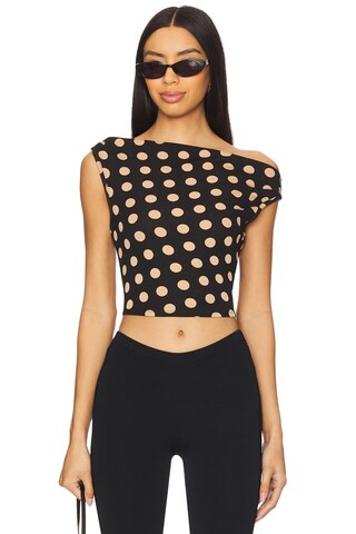 AFRM Eliza Top in Almond Dot from Revolve.com | Revolve Clothing (Global)