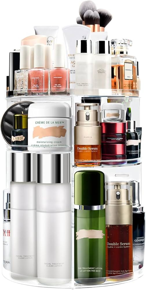 Auxmir Makeup Organiser, 360 Degree Rotating Cosmetics Organiser for Skincare Lipsticks Perfumes ... | Amazon (UK)