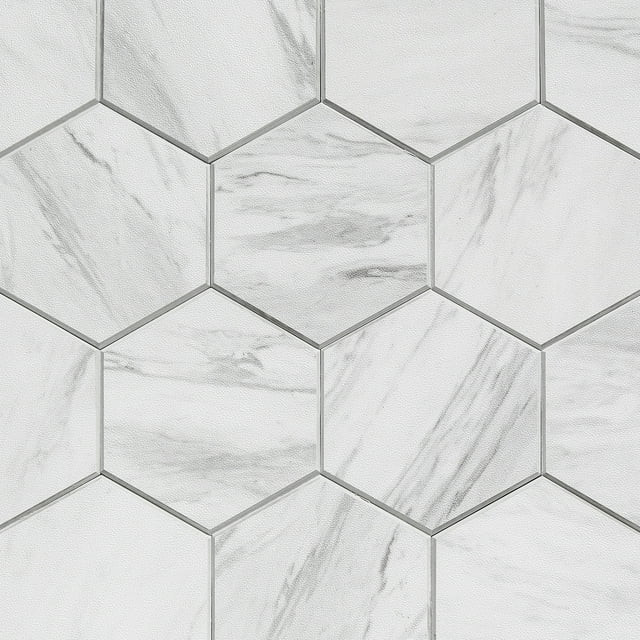 Aspect Peel and Stick Collage Tile in Carrara Hex Sample | Walmart (US)