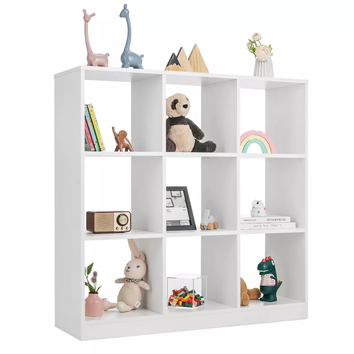 Costway Kids Toy Storage Organizer 9-Cube Kids Bookcase for Books Toys Ornaments | Target
