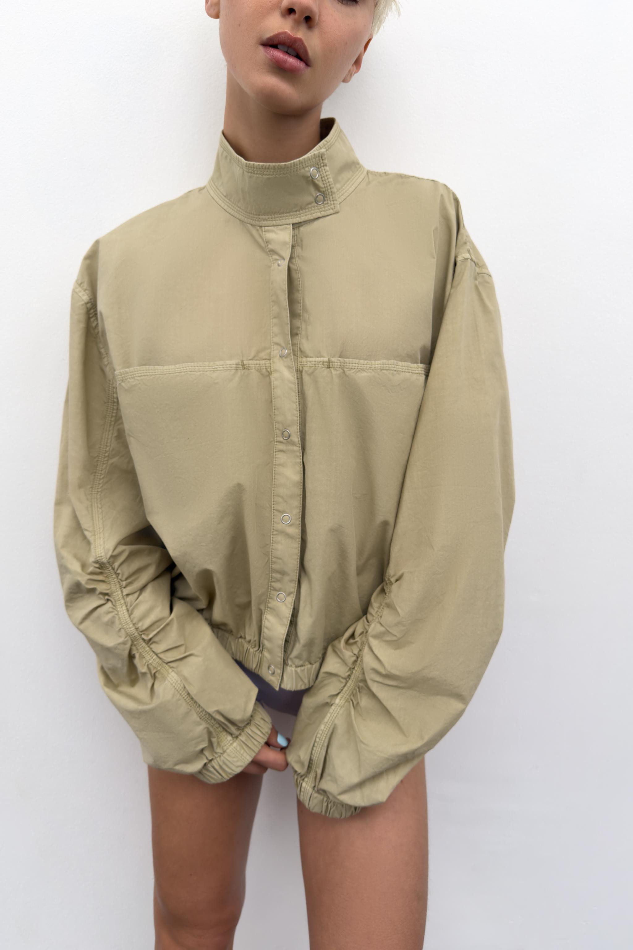 WASHED EFFECT POPLIN JACKET | Zara US