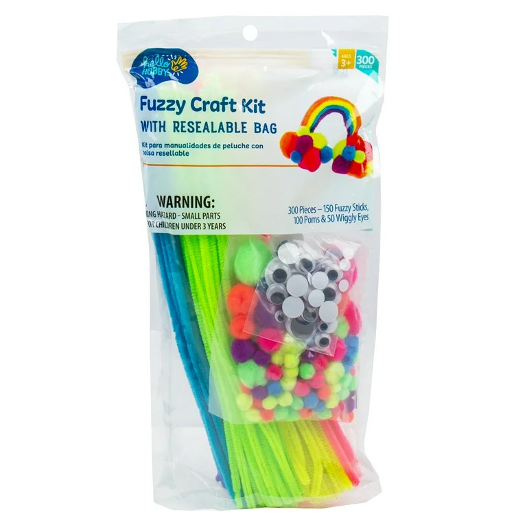 Hello Hobby Fuzzy Craft Kit, Neon - Walmart.com | Walmart (US)