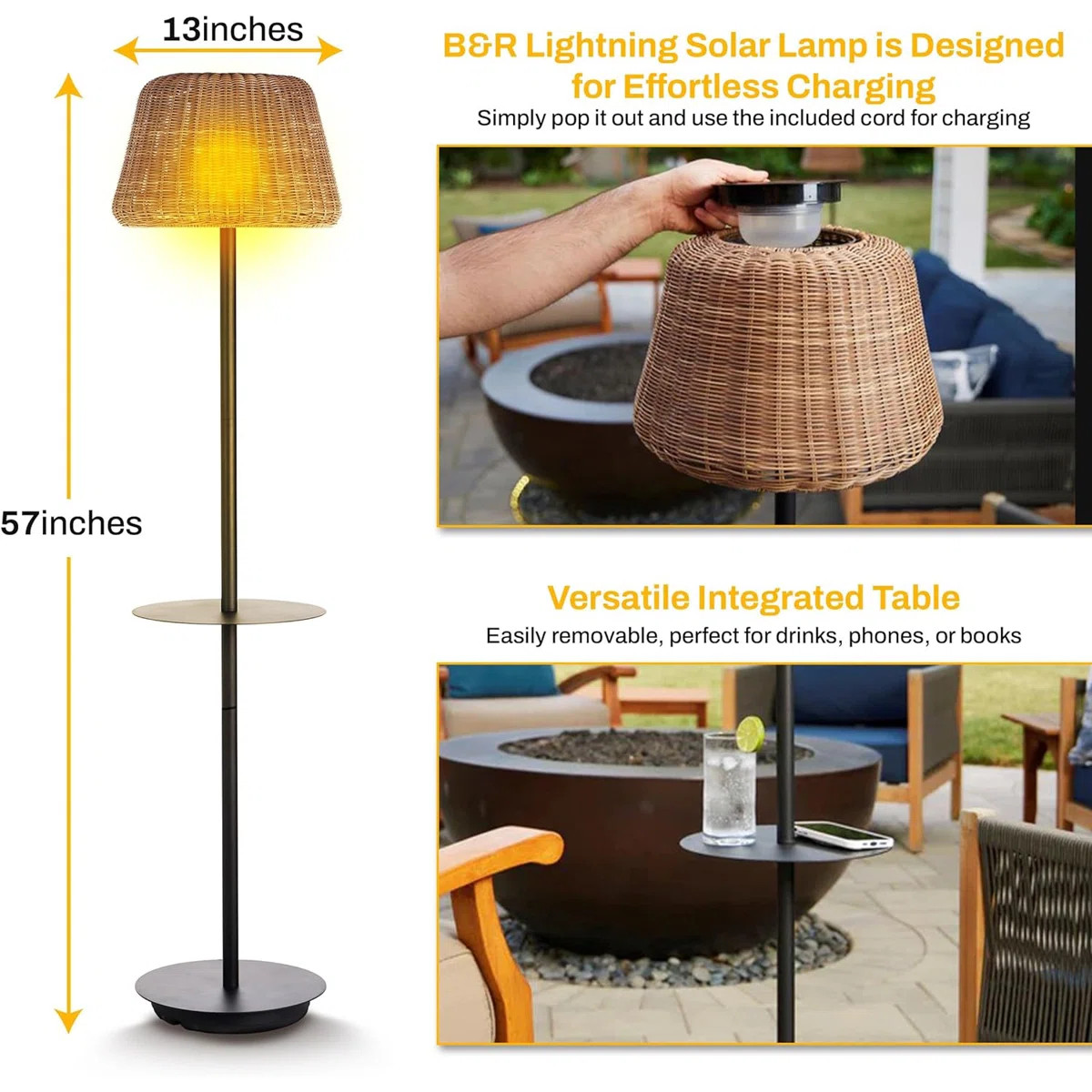 57'' Outdoor Floor Lamp | Wayfair North America
