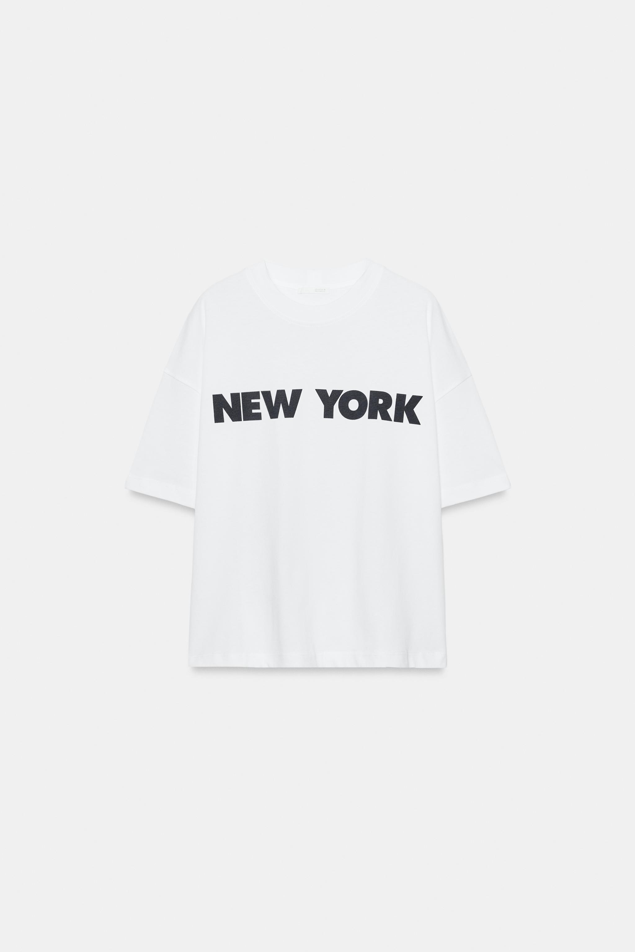 TEXT PRINT OVERSIZE T-SHIRT | Zara UK