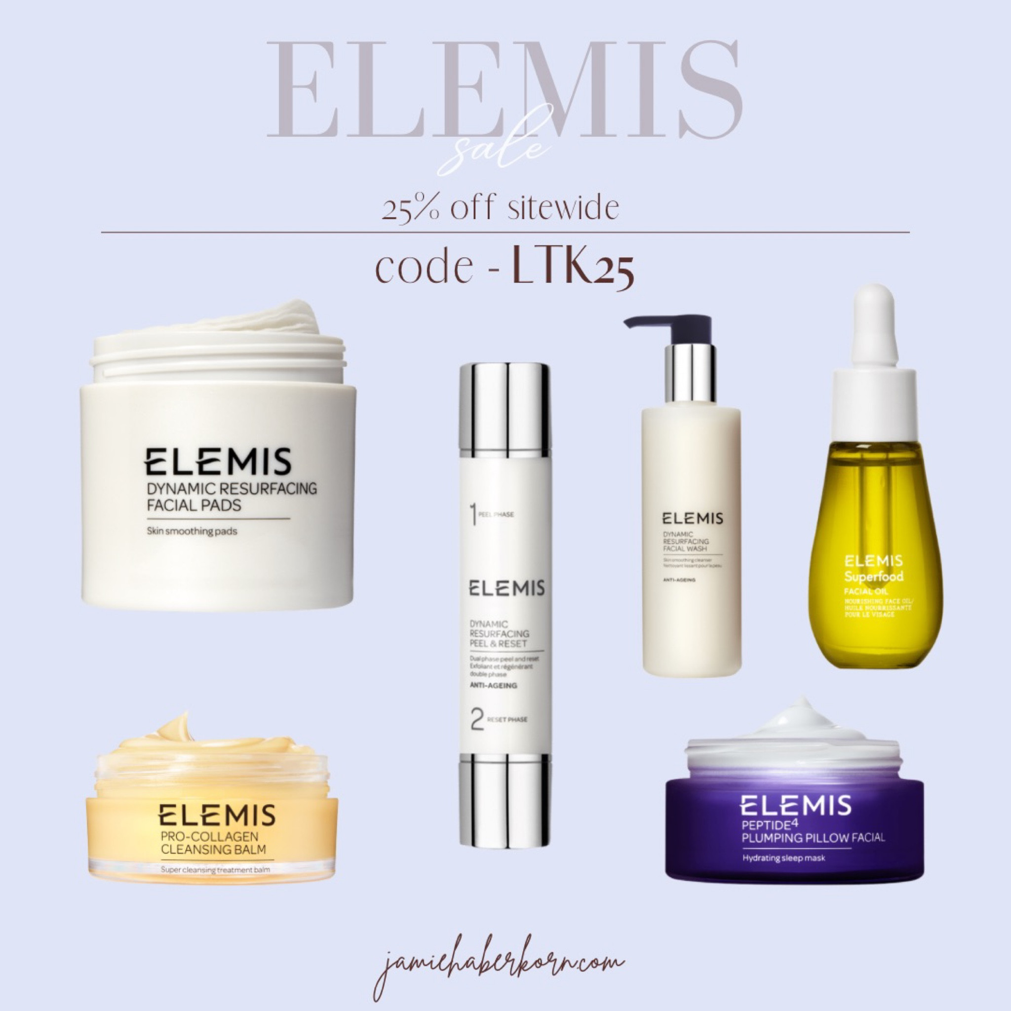 Elemis - 25% off - code LTK25


#elemissale #beautysale 

#LTKFind #LTKbeauty #LTKsalealert