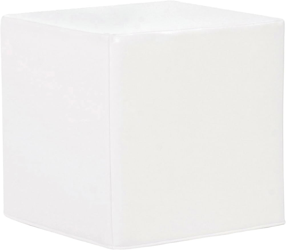 Howard Elliott No Tip Block Ottoman with Cover, Atlantis White | Amazon (US)