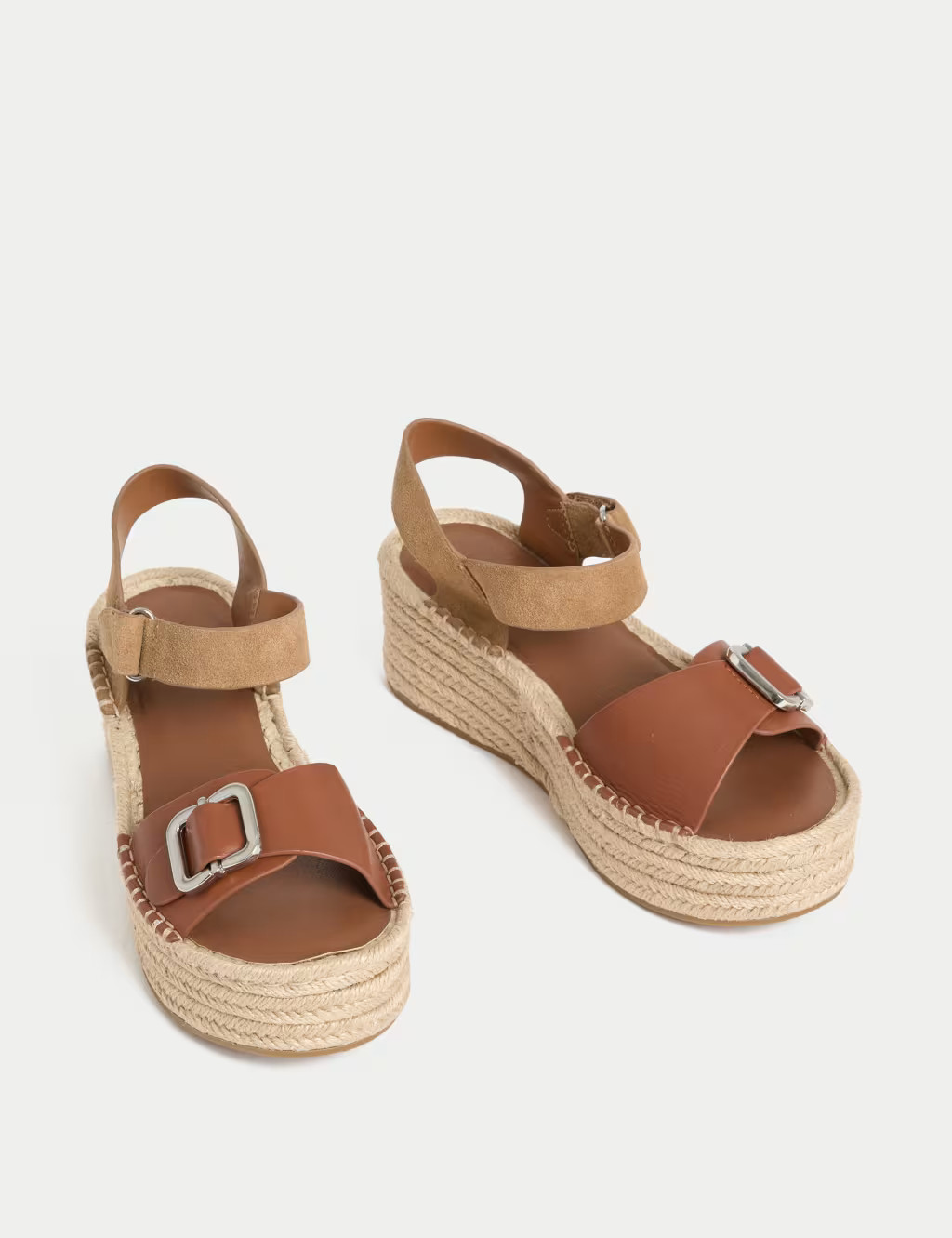 Leather Buckle Flatform Espadrilles | Marks & Spencer (UK)