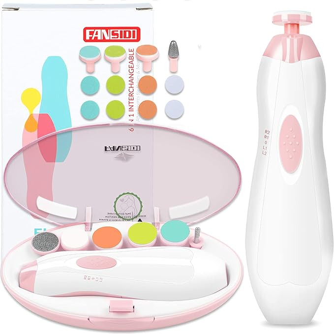Baby Nail Trimmer Electric, FANSIDI Baby Nail File Infant Nail Clippers with 10 Grin... | Amazon (US)