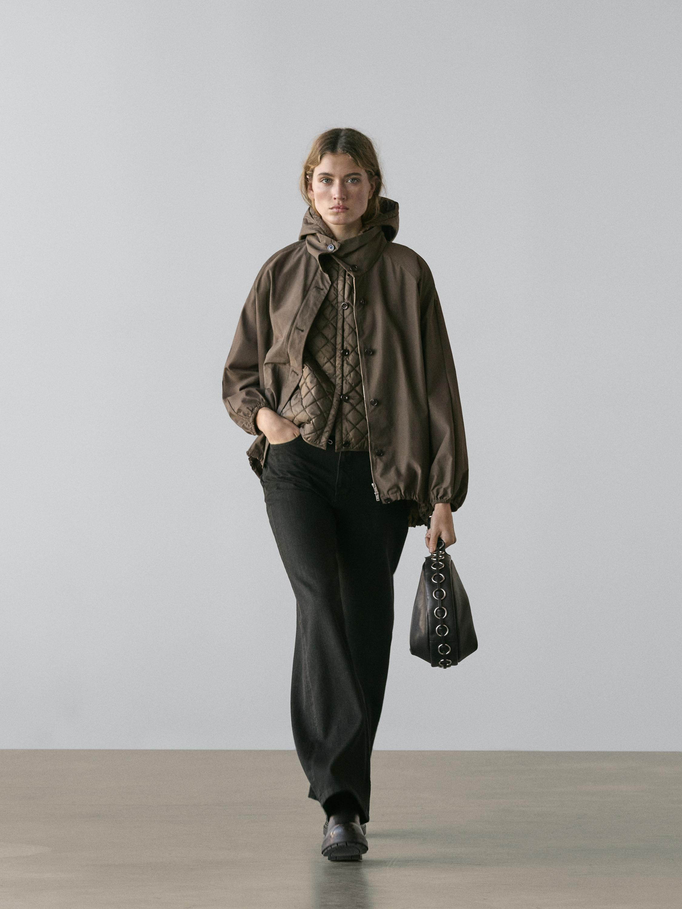 Parka with puff detail | Massimo Dutti UK