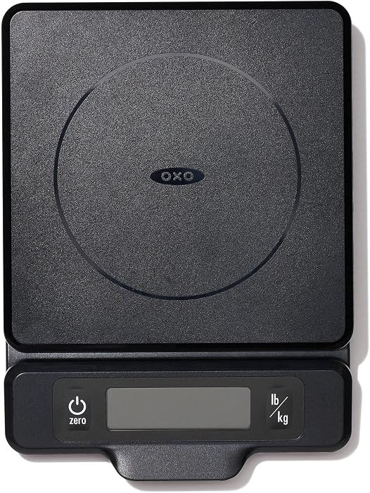 OXO Good Grips 5-lb Kitchen Scale with Pull-Out Display, Black | Amazon (US)