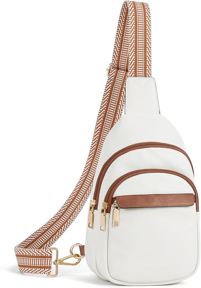 BOSTANTEN Sling Bag for Women Leather Crossbody Bags Fanny Pack Chest Bag for Travel | Amazon (US)